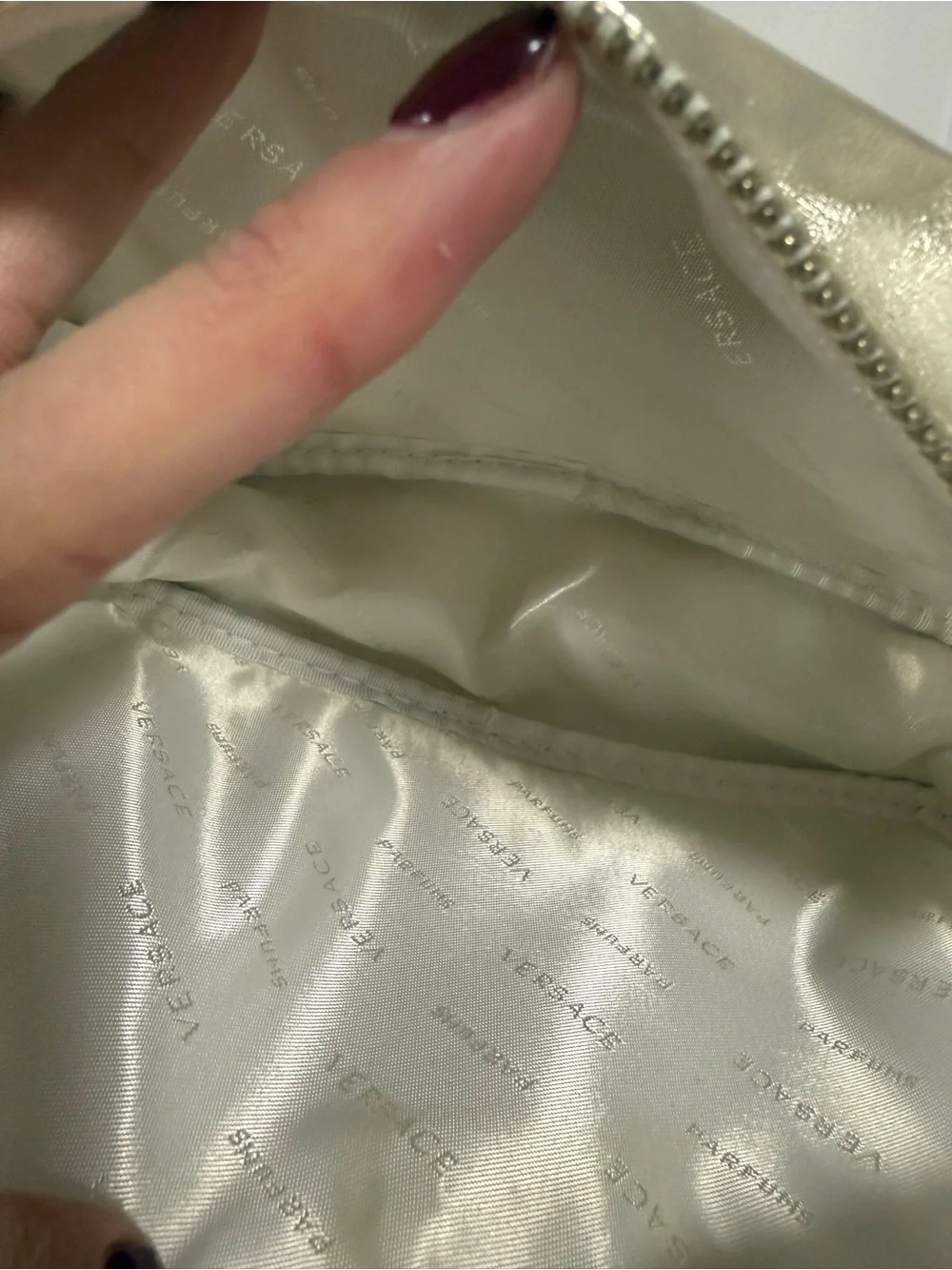 Versace Metallic Gold Makeup Bag